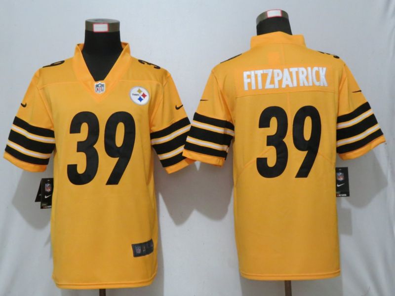 Men Pittsburgh Steelers #39 Fitzpatrick 2019 Vapor Untouchable Nike Gold Inverted Legend Jersey->pittsburgh steelers->NFL Jersey